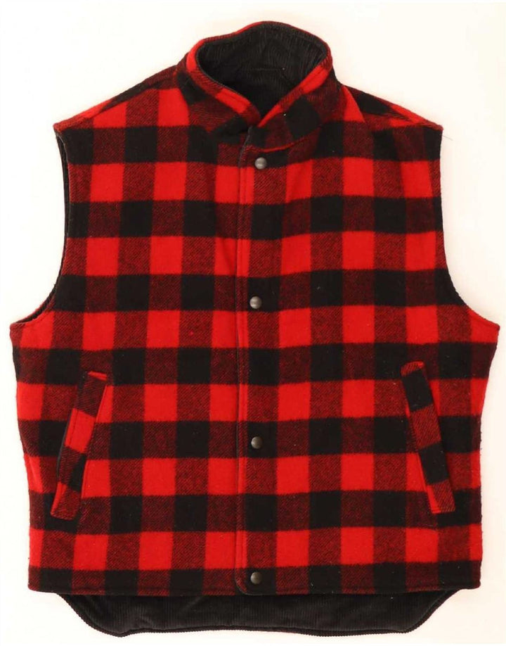 Woolrich Herren Wende-Cordweste UK 38 Mittelschwarze Wolle