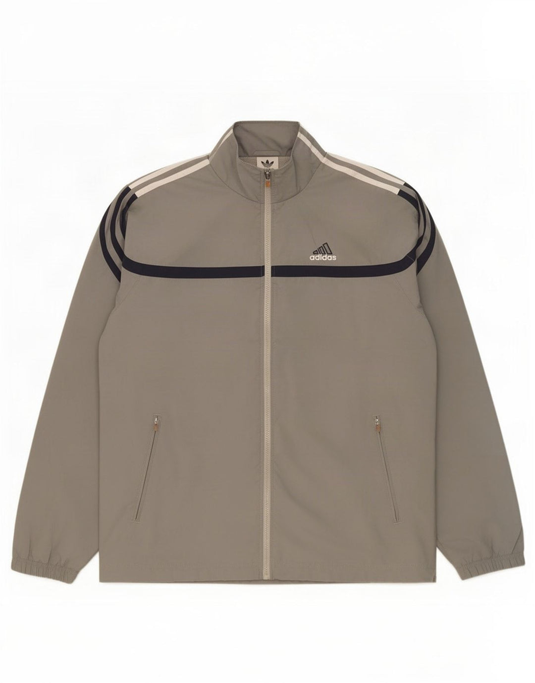 Adidas Herren Graphic Trainingsanzug Top Jacke UK 40/42 Mittelgraues Polyester