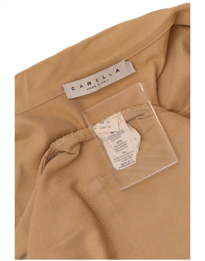 CARELLA Damen Liner Utility Jacke UK 12 Mittelbeige Baumwolle
