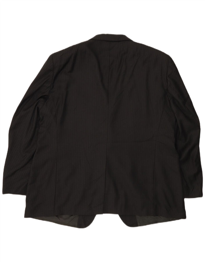 Dockers Herren-Blazer mit 2 Knöpfen, IT 50, groß, schwarze Nadelstreifenwolle
