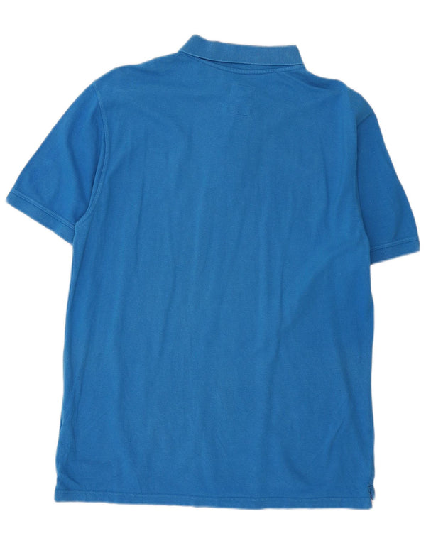 Crew Clothing Herren-Poloshirt, groß, blaue Baumwolle