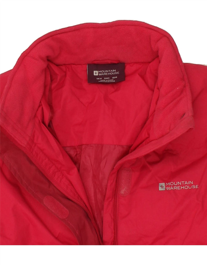 MOUNTAIN WAREHOUSE Womens Padded Jacket UK 14 Large  Pink Polyester Vintage Mountain Warehouse and Second-Hand Mountain Warehouse from Messina Hembry 