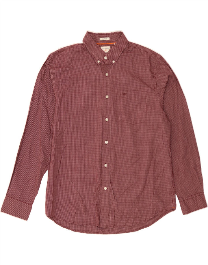 DOCKERS Mens Classic Fit Shirt Large Red Check Cotton Vintage Dockers and Second-Hand Dockers from Messina Hembry 