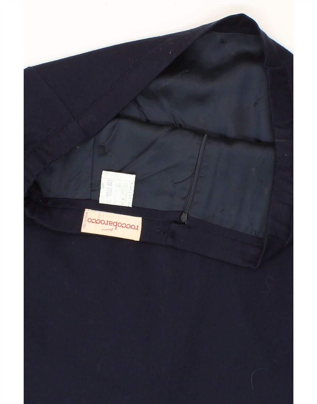 ROCCOBAROCCO Womens Pencil Skirt Size 21 2XL W38  Navy Blue Vintage Roccobarocco and Second-Hand Roccobarocco from Messina Hembry 