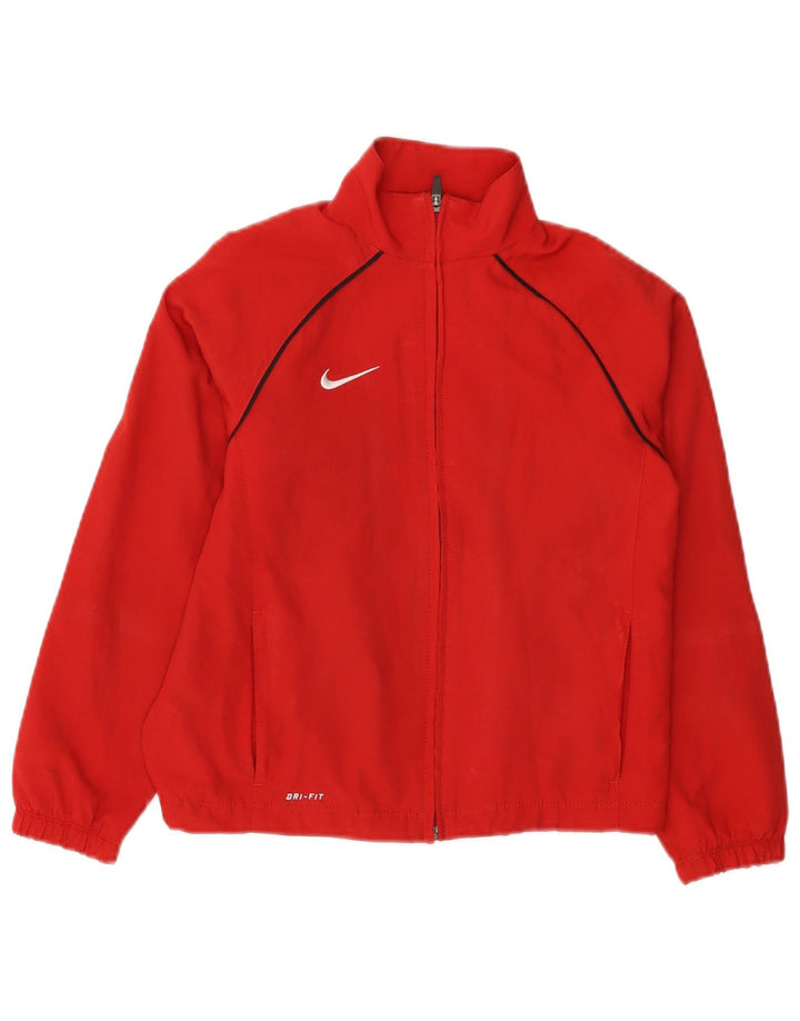 NIKE Dri-Fit-Trainingsanzug für Jungen, Jacke, 8–9 Jahre, Größe S, rot, Polyester