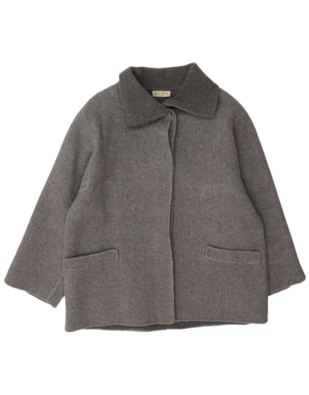 Alta Moda Damen Mantel UK 16 Large Grau Fischgrätenmuster