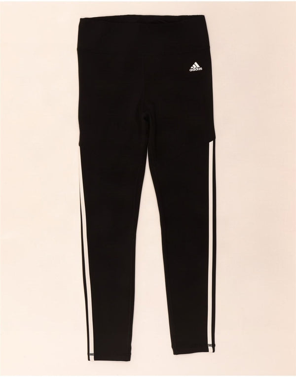 Adidas Damen Climalite Leggings UK 12 Medium Schwarz Polyester