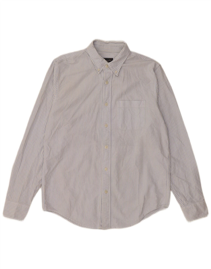 Abercrombie & Fitch Herrenhemd aus mittelblauer, gestreifter Baumwolle