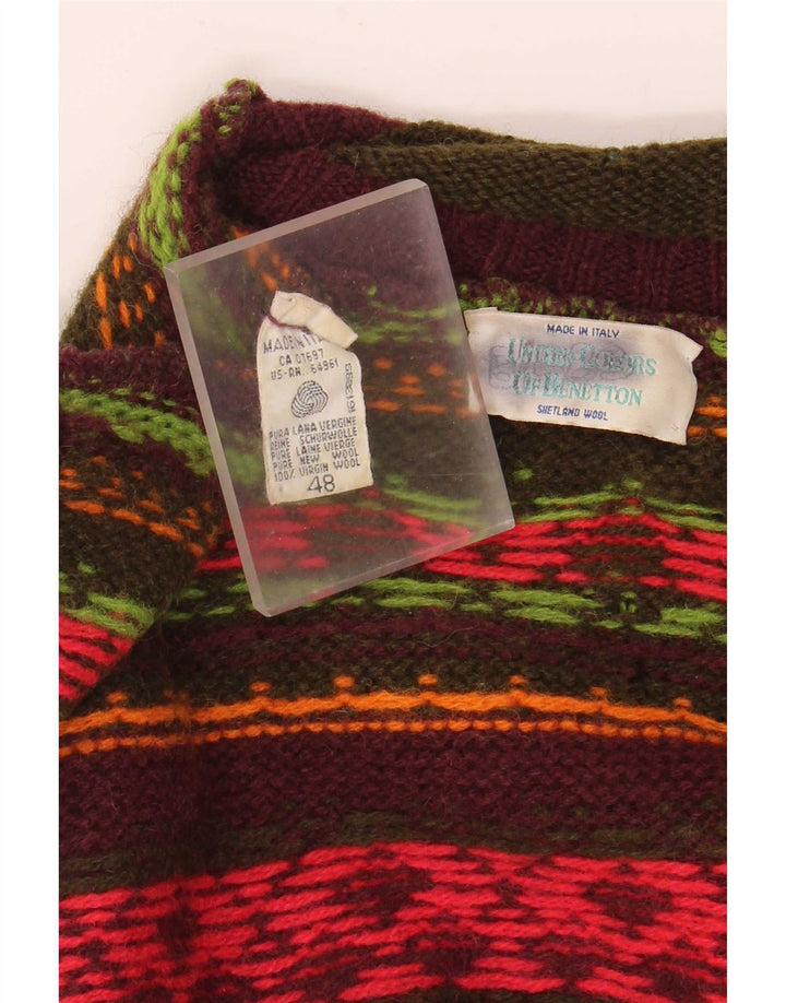 Benetton Herren Rollkragenpullover IT 48 Medium Mehrfarbig