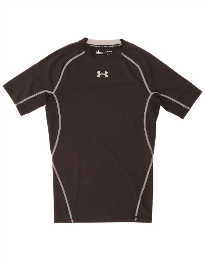 Under Armour Herren Kompressions-T-Shirt-Oberteil, mittelgroß, schwarz gestreift