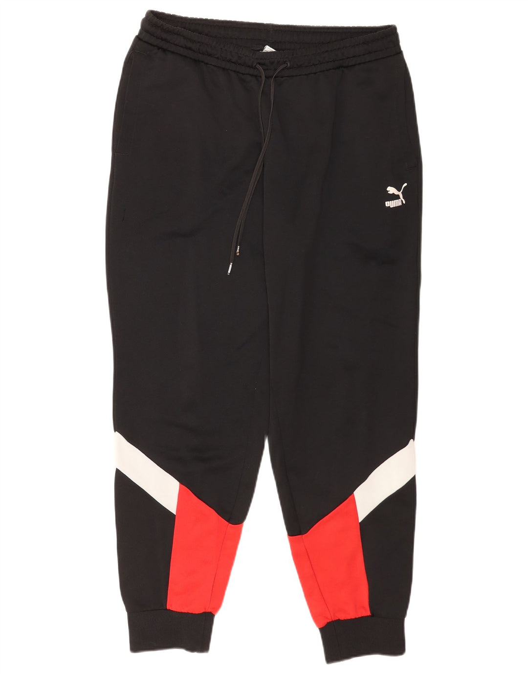 Puma Herren-Trainingshose, Jogginghose, groß, schwarzes Farbblock-Polyester
