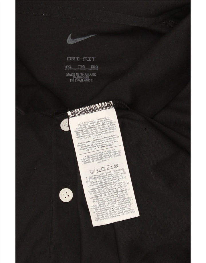 Nike Herren Poloshirt 2XL Schwarz Polyester