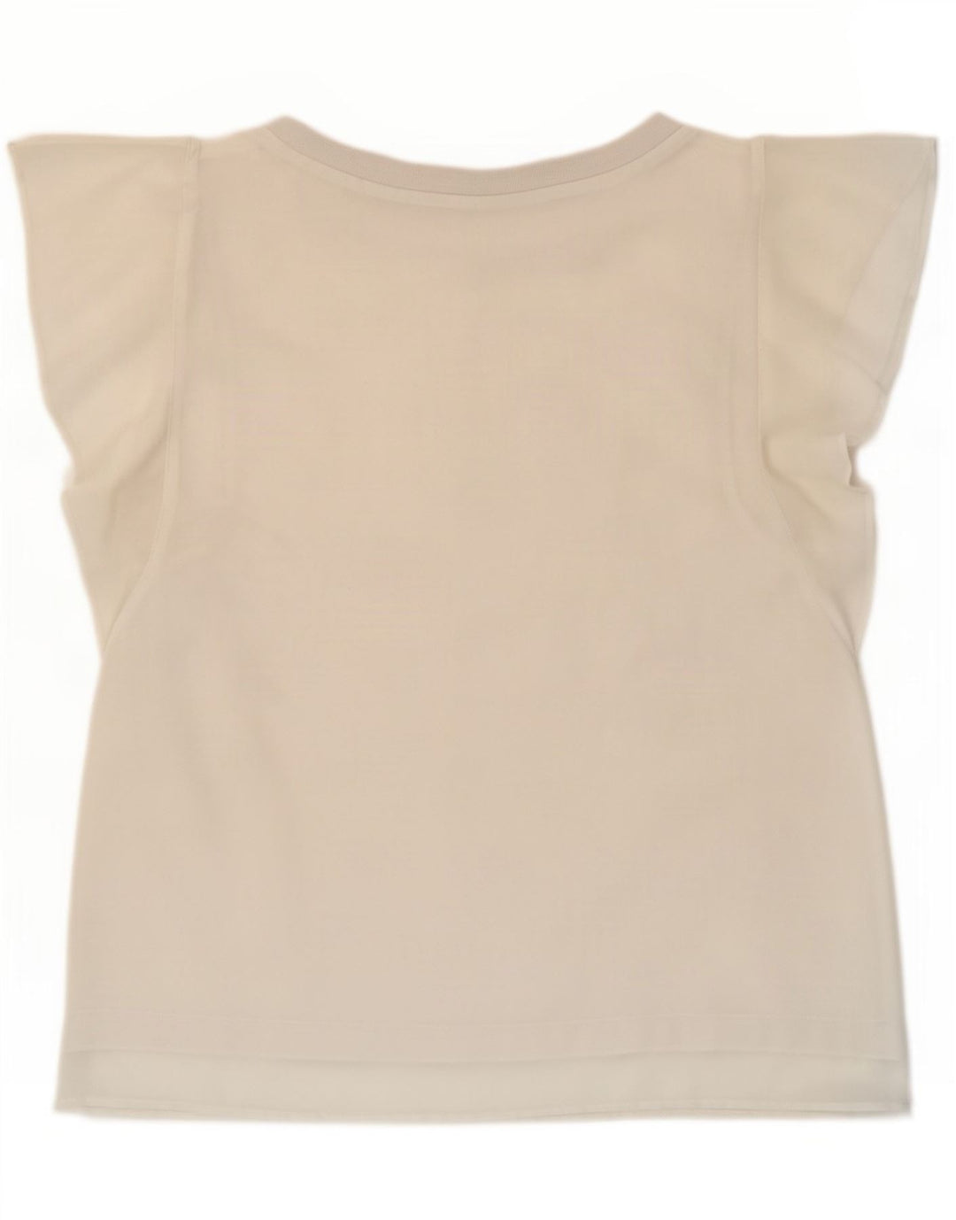 Zara Damen-Blusenoberteil UK 12 Mittelweißes Polyester