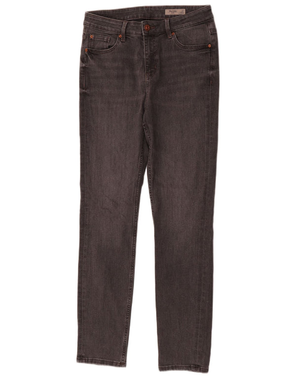 Marks & Spencer Damen The Lily Slim Jeans UK 12 Medium W32 L30 Grau Baumwolle
