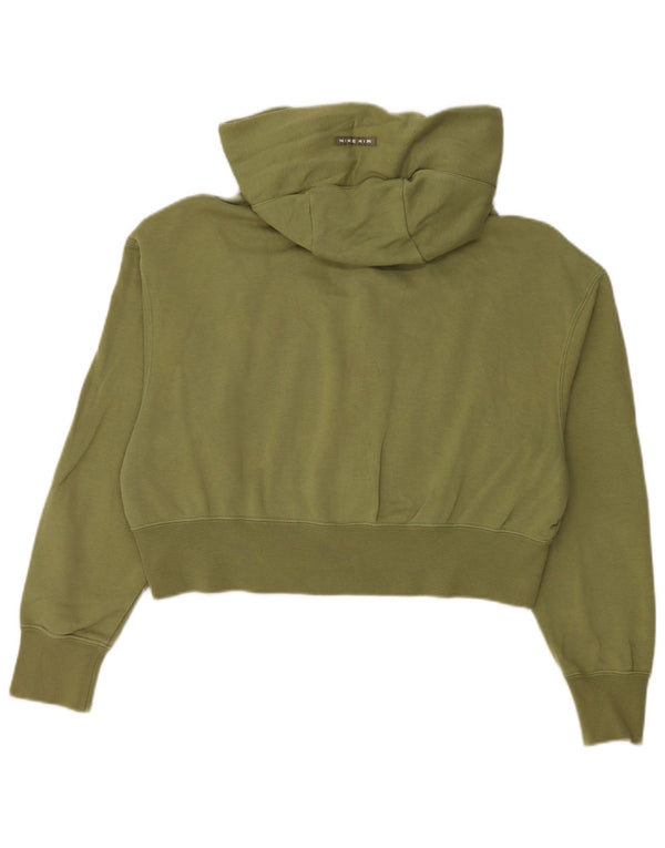 Nike Mädchen Crop Zip Hoodie Pullover 6–7 Jahre XS Khaki Baumwolle