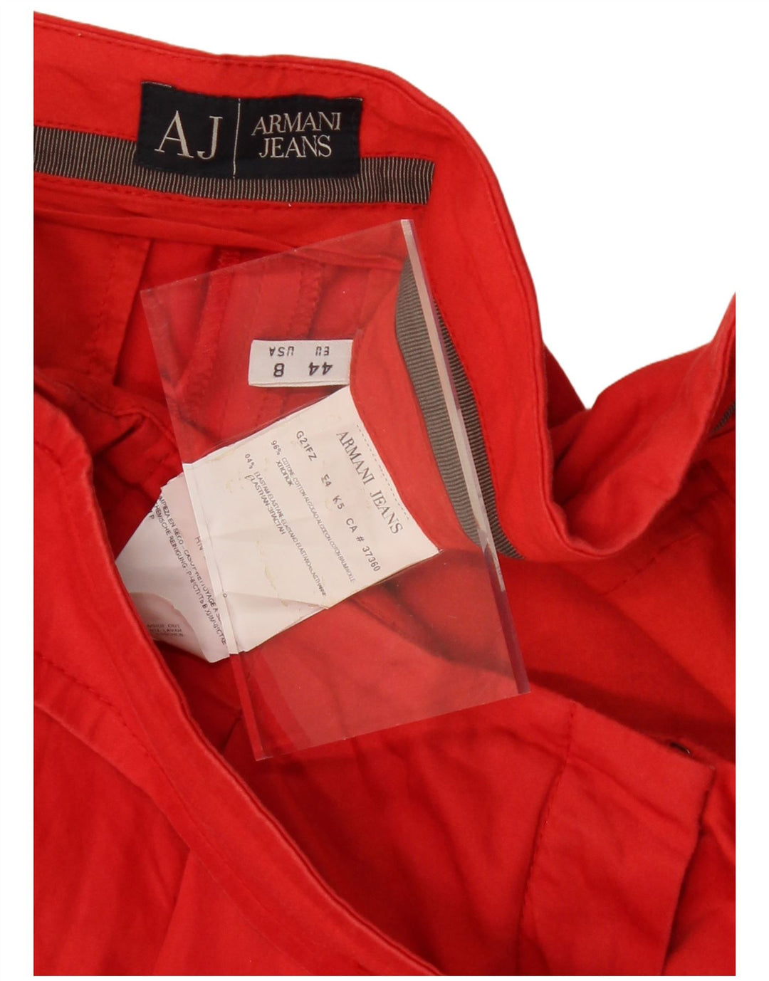 Armani Damen A-Linienrock US 8 Medium W30 Rote Baumwolle