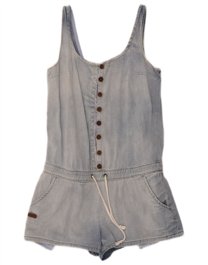 Roxy Womens Denim Playsuit UK 6 XS Blaue Baumwolle