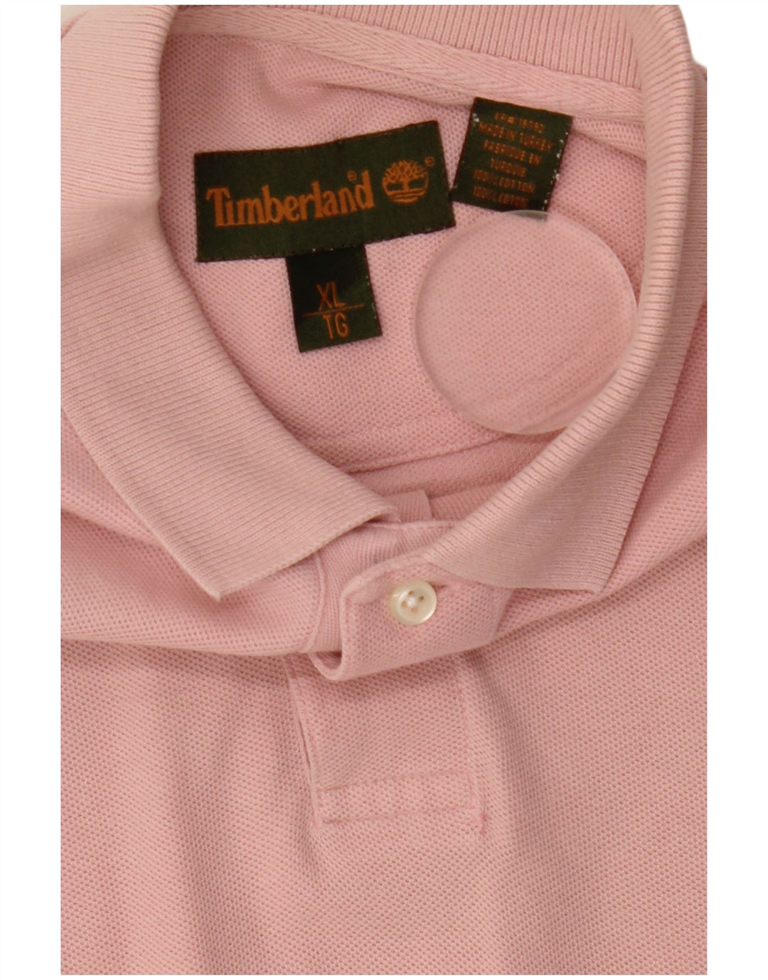 Timberland Herren Poloshirt XL Rosa Baumwolle