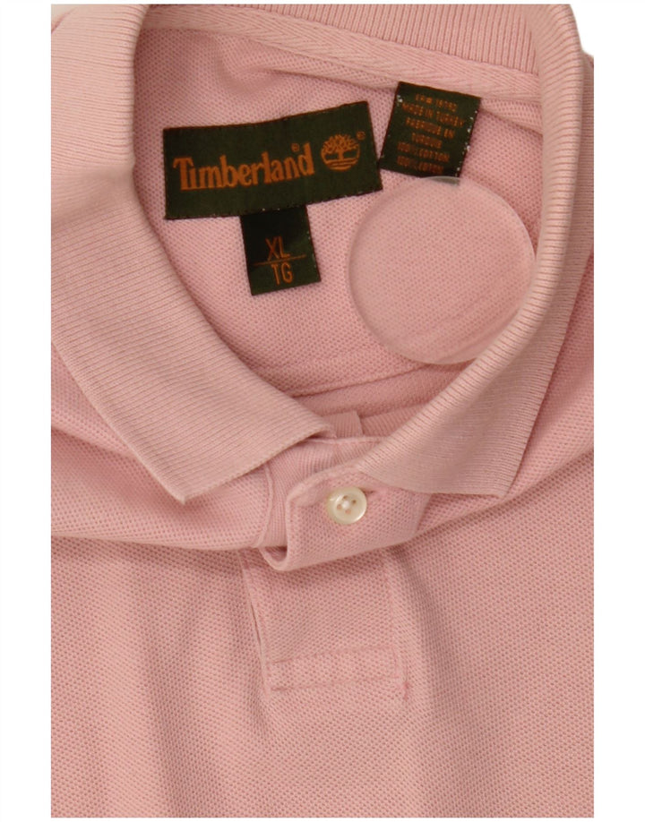 Timberland Herren Poloshirt XL Rosa Baumwolle