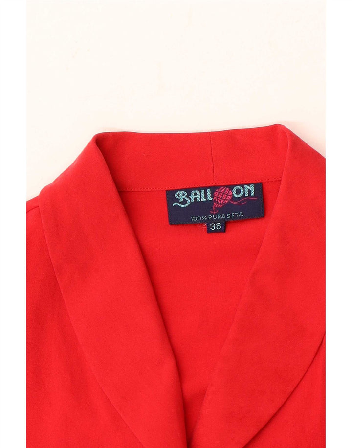 Balloon Damen Hemdbluse EU 38 Mittelrote Seide