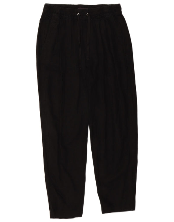 Marks & Spencer Damen Tapered Freizeithose UK 12 Medium W28 L26 Schwarz