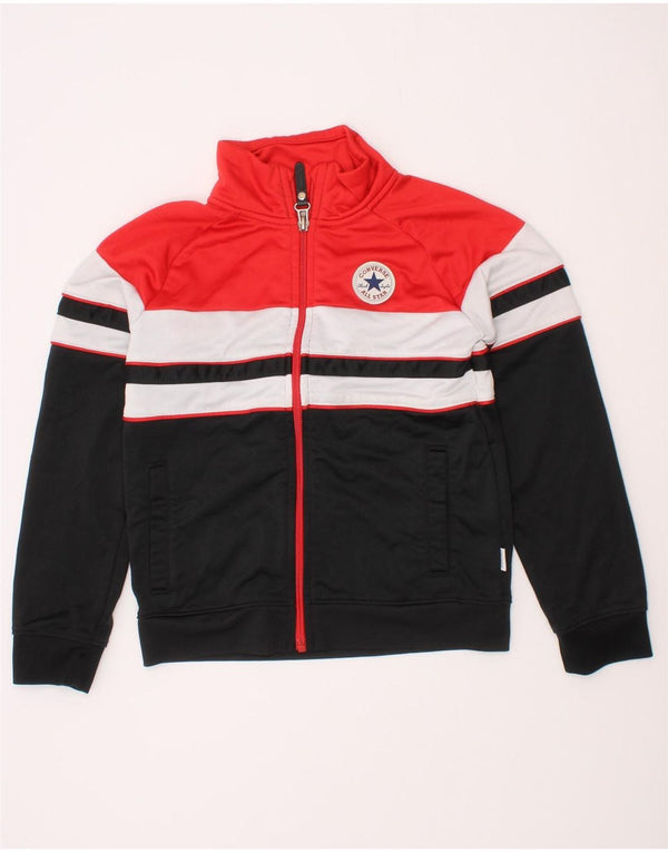 Converse Jungen-Trainingsanzug-Top-Jacke, 5–6 Jahre, mehrfarbig, Farbblock