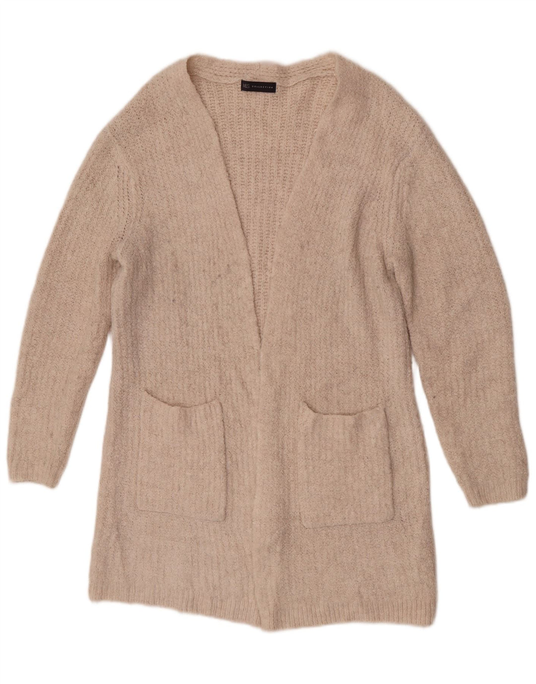 Marks & Spencer Damen Longline-Cardigan-Pullover UK 12 Medium Off White