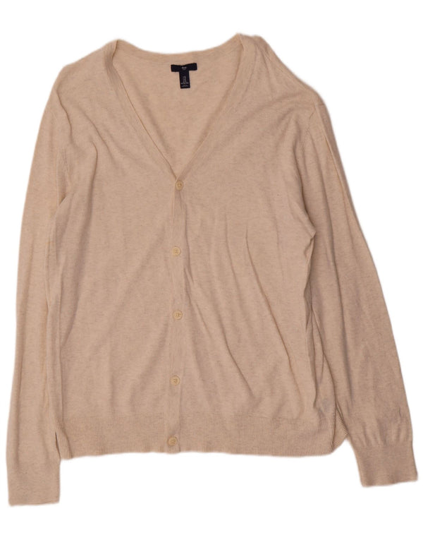 Gap Damen Strickjacke UK 18 XL Beige Baumwolle