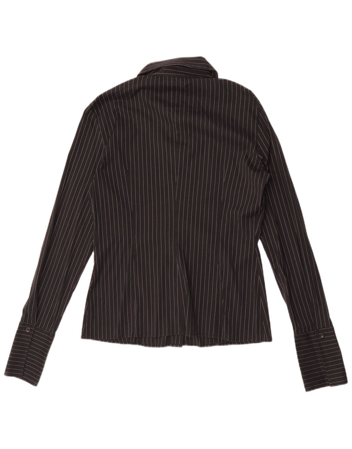 Max & Co. Damen-Hemd UK 14 Mittelschwarzer Nadelstreifen