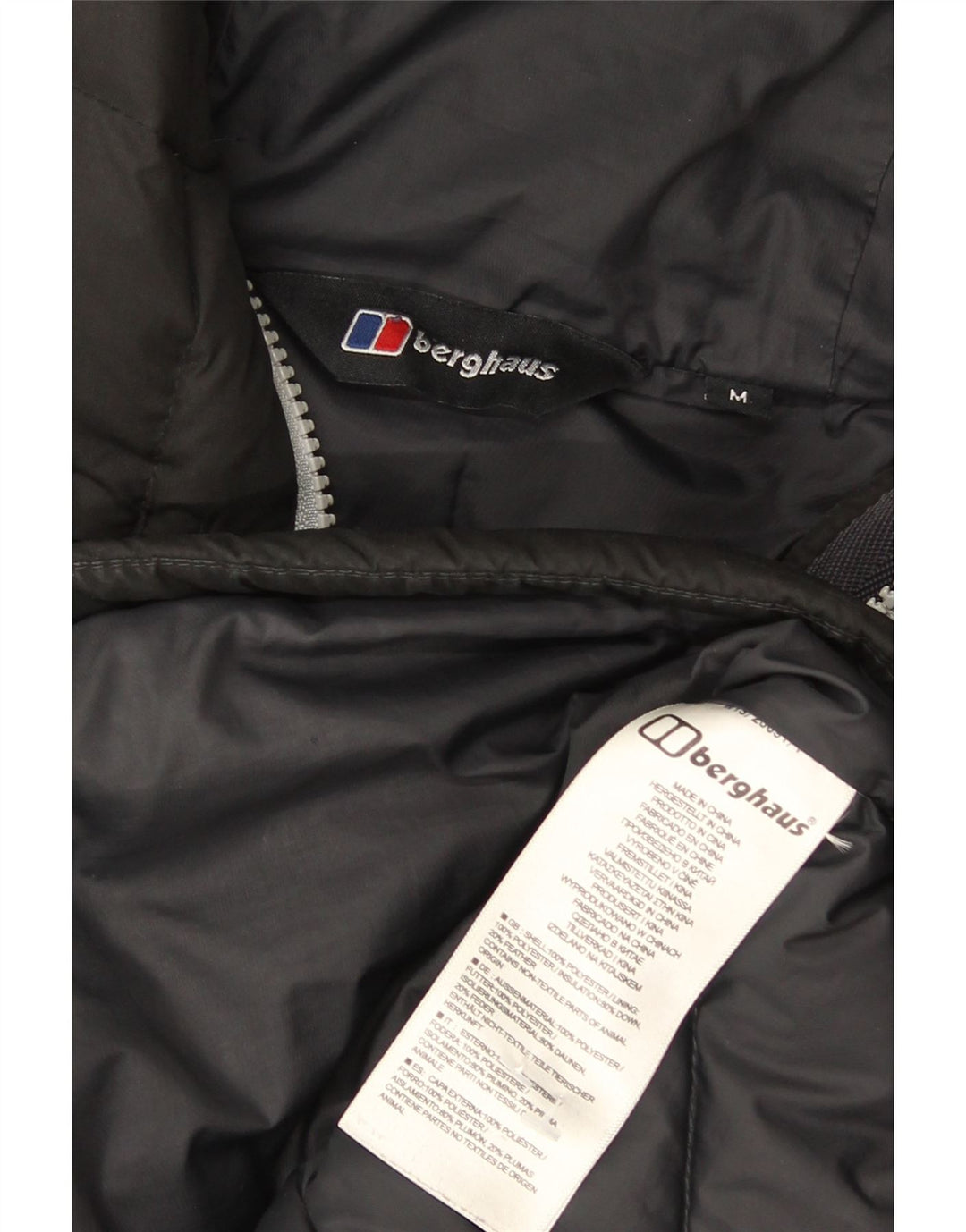 Berghaus Herren-Jacke mit Kapuze, gepolstert, UK 38, mittelschwarz, Polyester