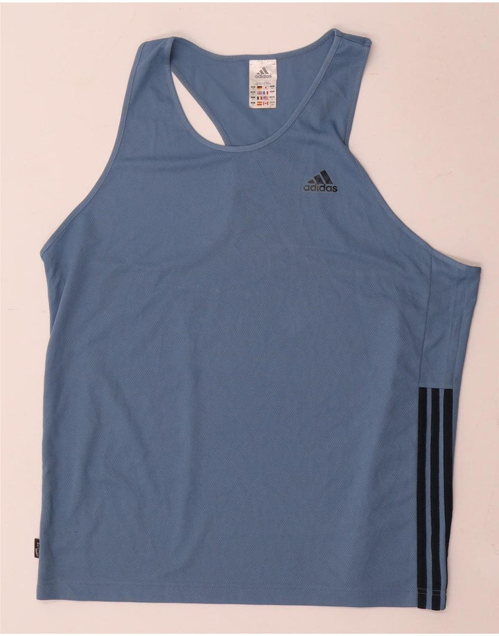 Adidas Herren Weste Top XL Blau Polyester