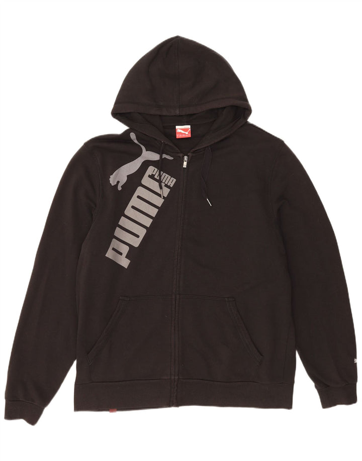 PUMA Herren Graphic Zip Hoodie Pullover XL Schwarz Baumwolle