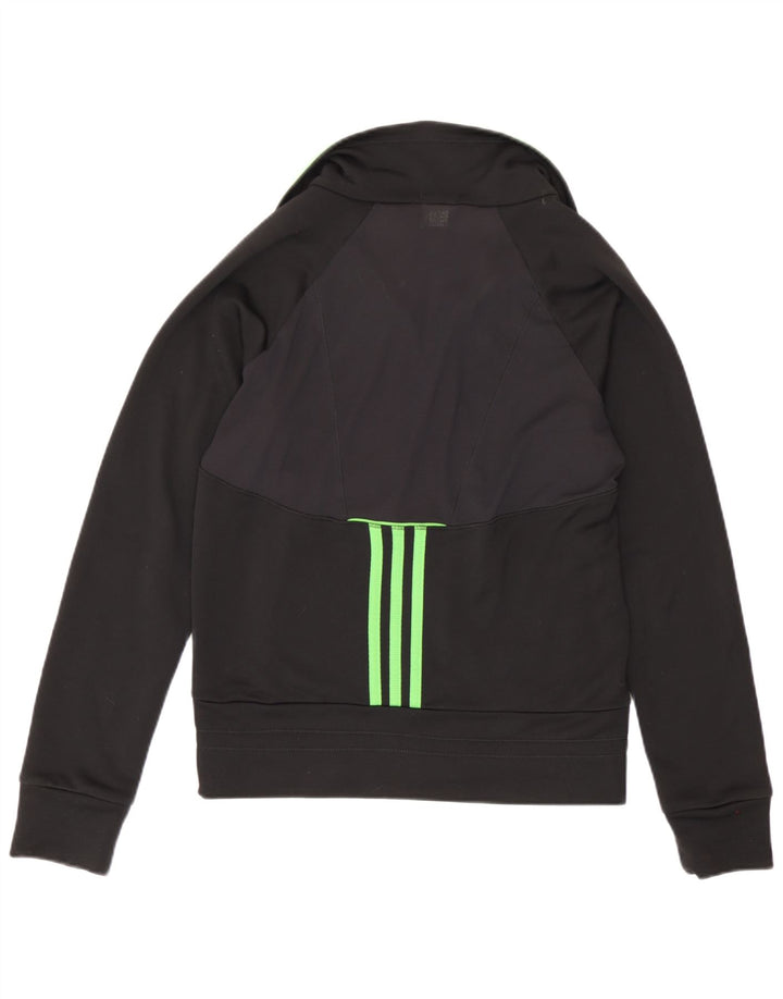 Adidas Damen Climacool Trainingsanzug Top Jacke UK 12 Medium Schwarz Colourblock