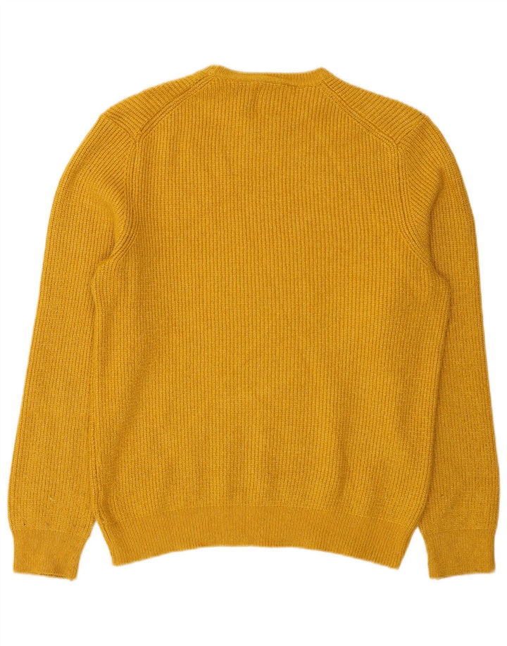 Marks & Spencer Herren-Pullover mit Rundhalsausschnitt, Mittelgelb, Polyamid