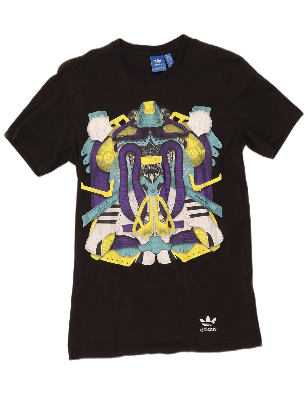 Adidas Herren Grafik T-Shirt Top Small Schwarz Baumwolle