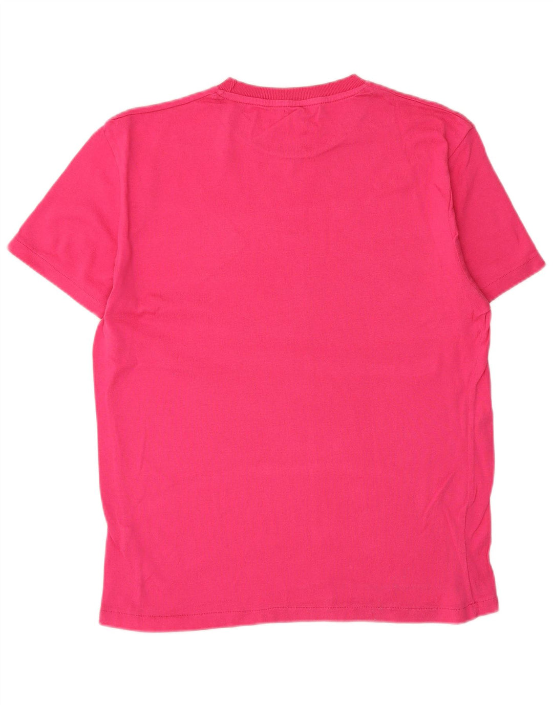 Zara Damen T-Shirt Top UK 14 Mittelrosa Baumwolle