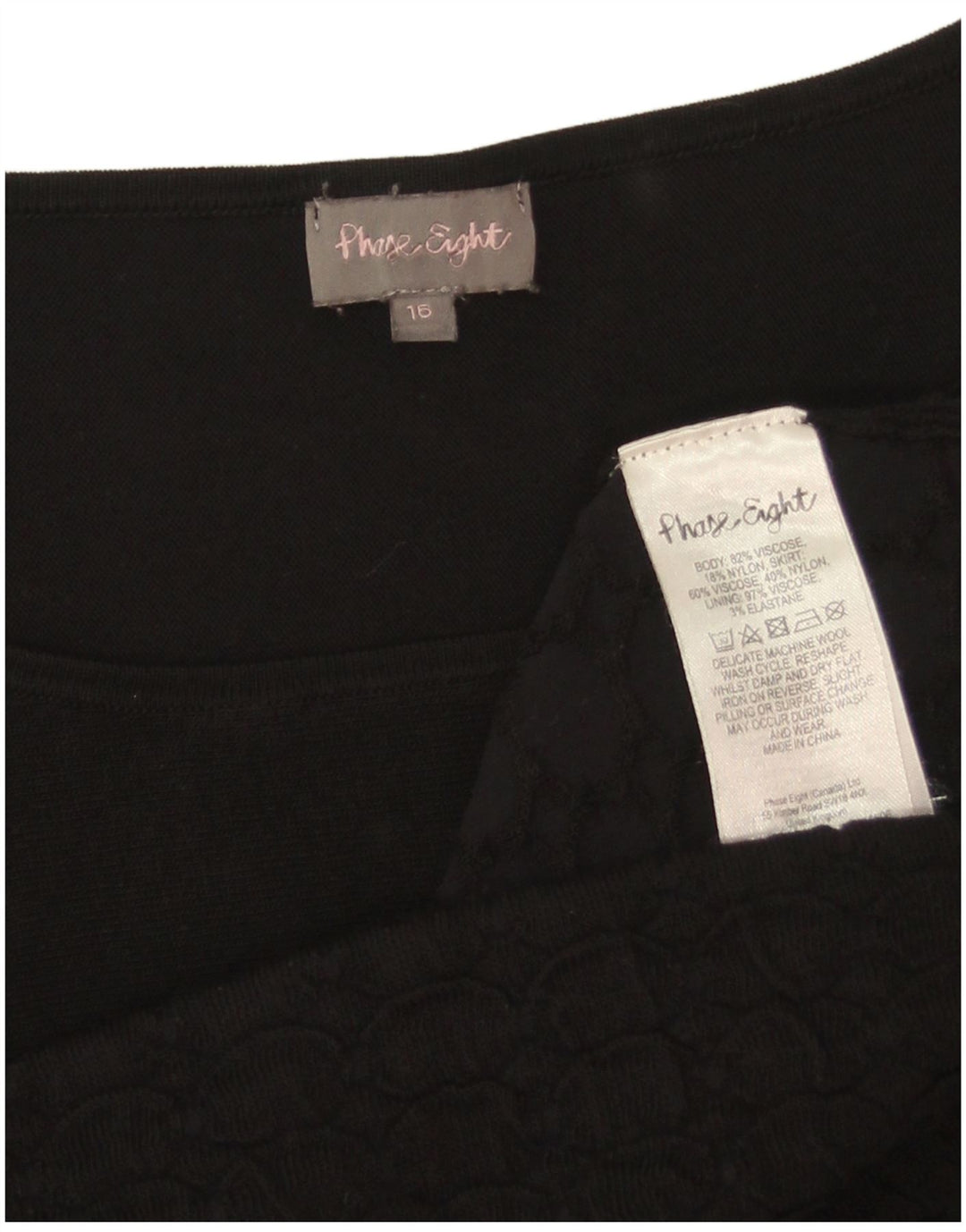 Phase Eight – Übergroßes Etuikleid für Damen, UK 46, Größe L, schwarze Viskose