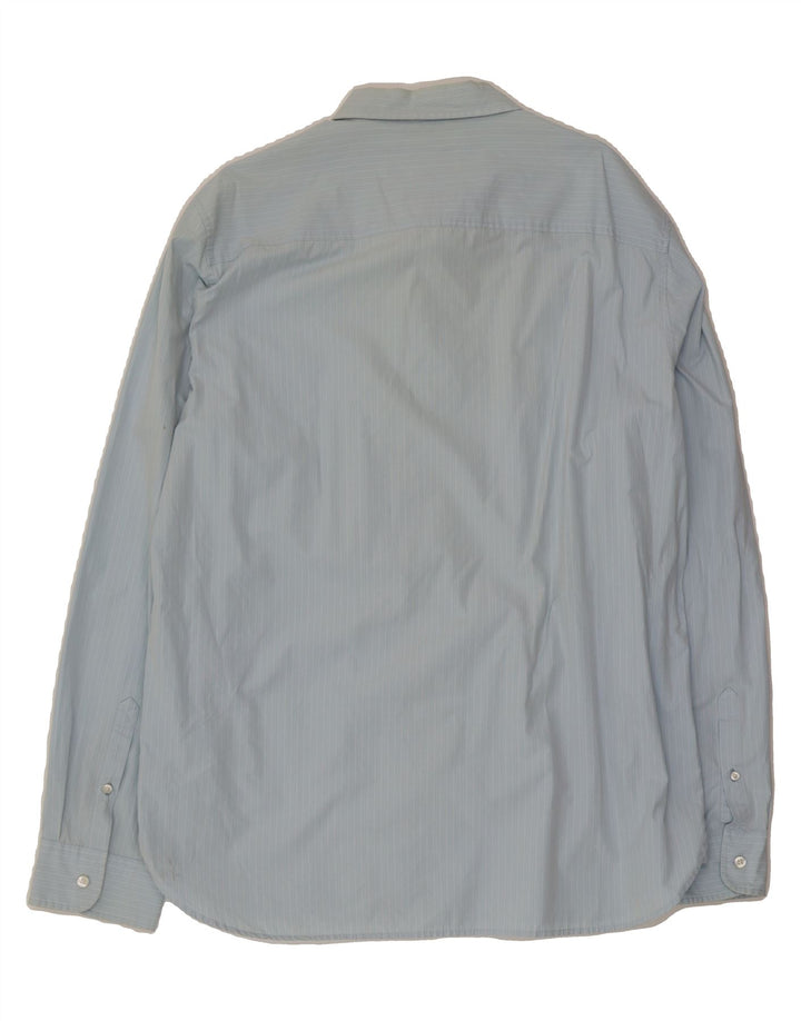 TIMBERLAND Mens Slim Fit Shirt 2XL Blue Pinstripe Vintage Timberland and Second-Hand Timberland from Messina Hembry 