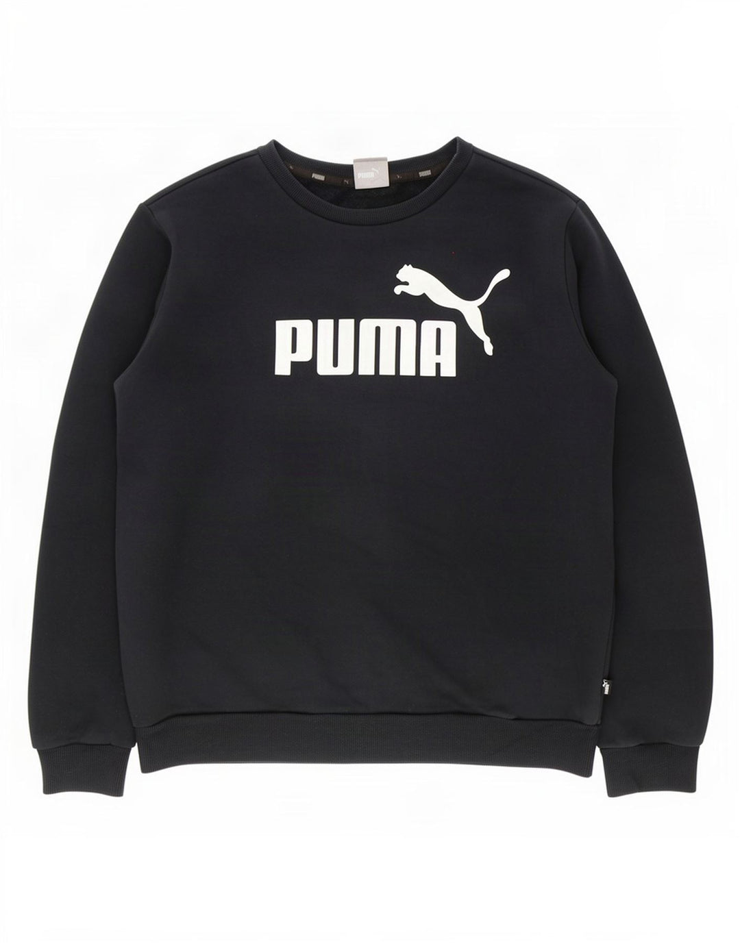 Puma Herren Grafik-Sweatshirt-Pullover aus mittelschwarzer Baumwolle