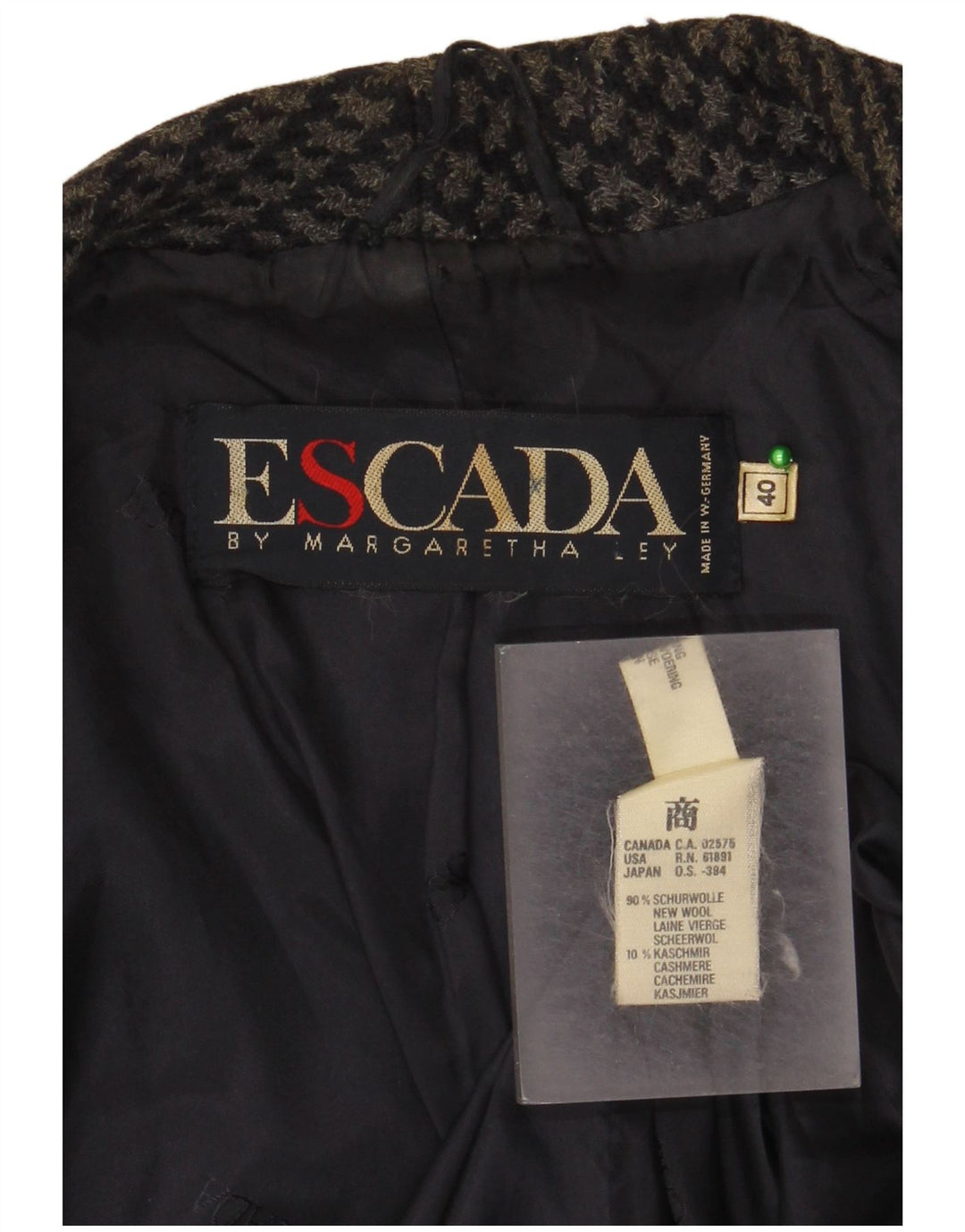 Escada Womens by Margaretha Ley Zweireihiger Mantel EU 40 Mittelgrau