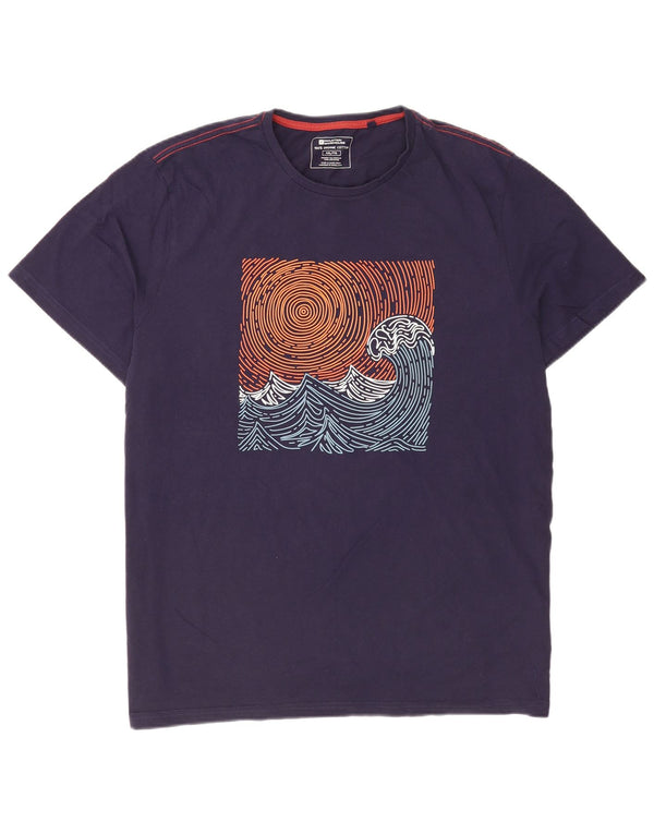 Mountain Warehouse Herren-T-Shirt mit normaler Grafik, 2XL, Marineblau, Baumwolle