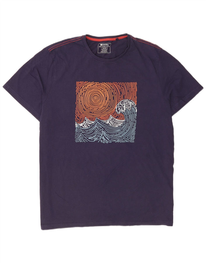 Mountain Warehouse Herren-T-Shirt mit normaler Grafik, 2XL, Marineblau, Baumwolle