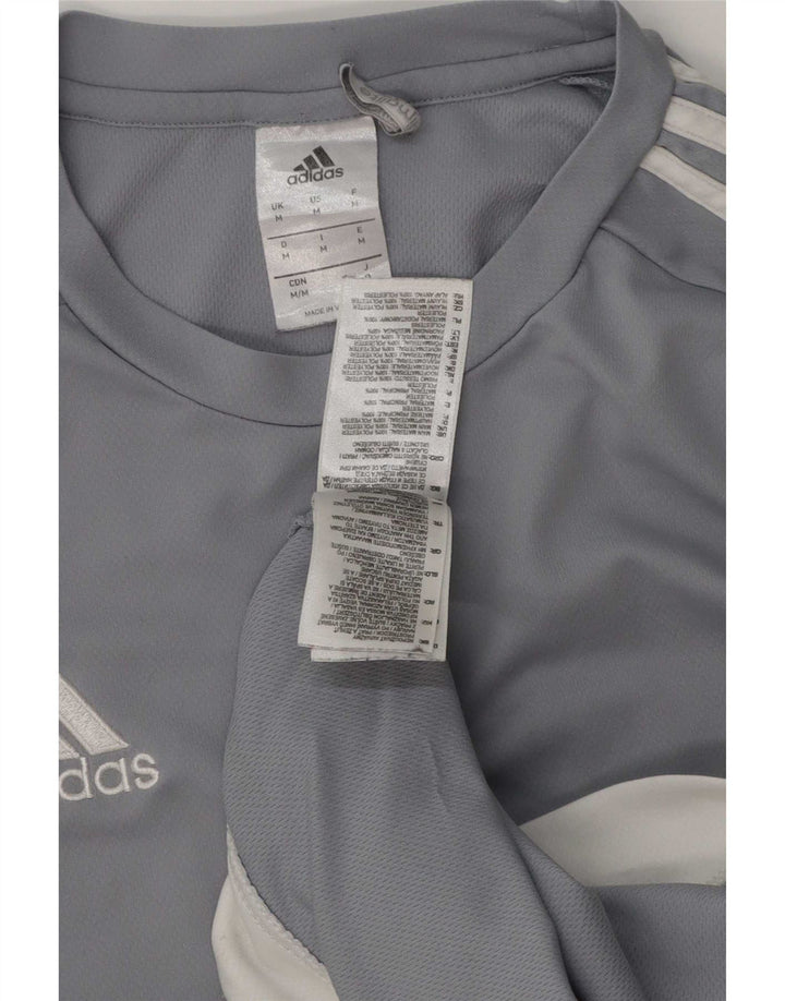 Adidas Herren Climalite T-Shirt Top Mittelblaues Colourblock-Polyester