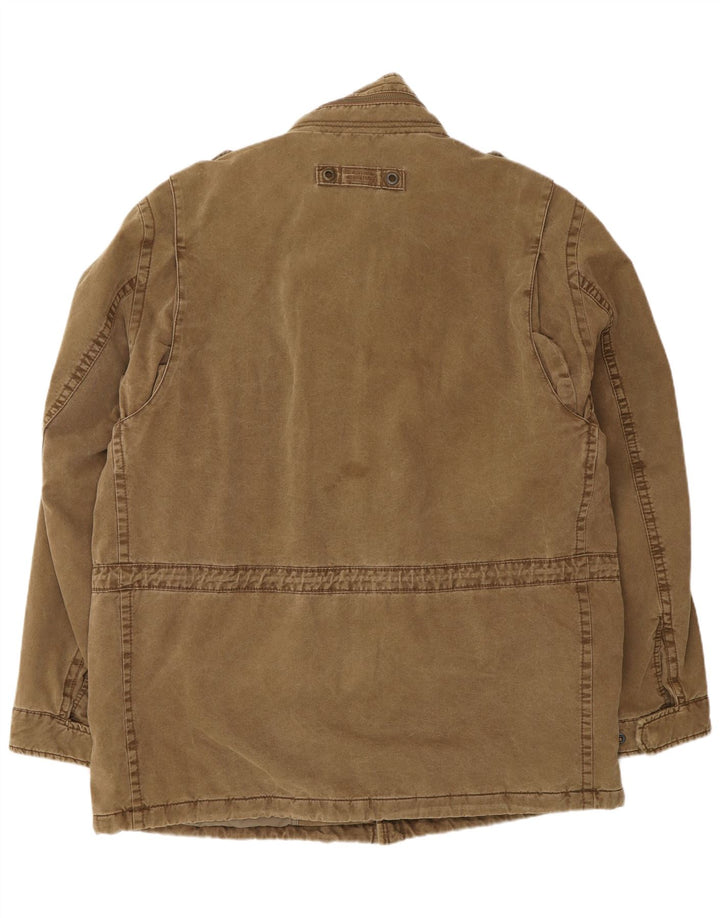 Camel Active Herren Militärjacke IT 56 3XL Braune Baumwolle
