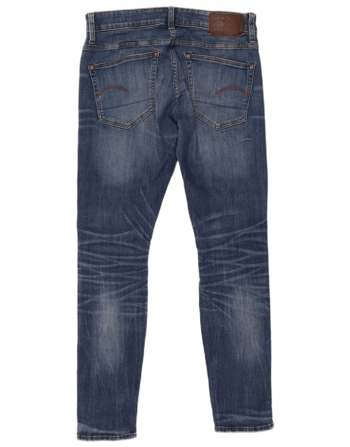 G-Star Damen 3301 Super Slim Jeans W32 L30 Blaue Baumwolle