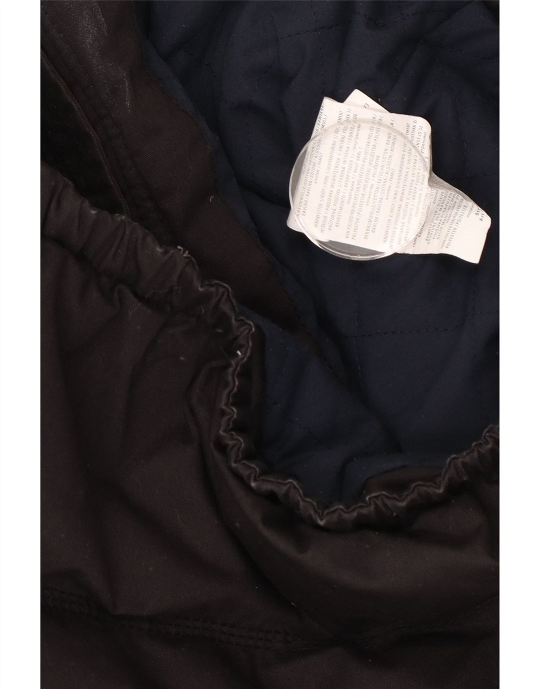 KHUJO Wattierte Herrenjacke mit Kapuze, UK 40, Größe L, Schwarz, Colourblock-Polyester