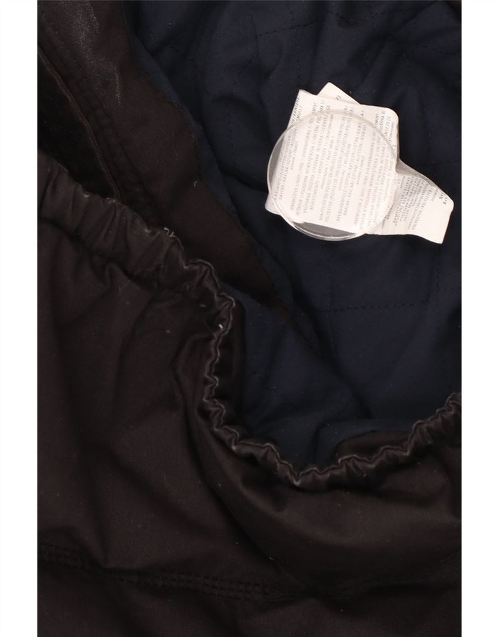 KHUJO Wattierte Herrenjacke mit Kapuze, UK 40, Größe L, Schwarz, Colourblock-Polyester
