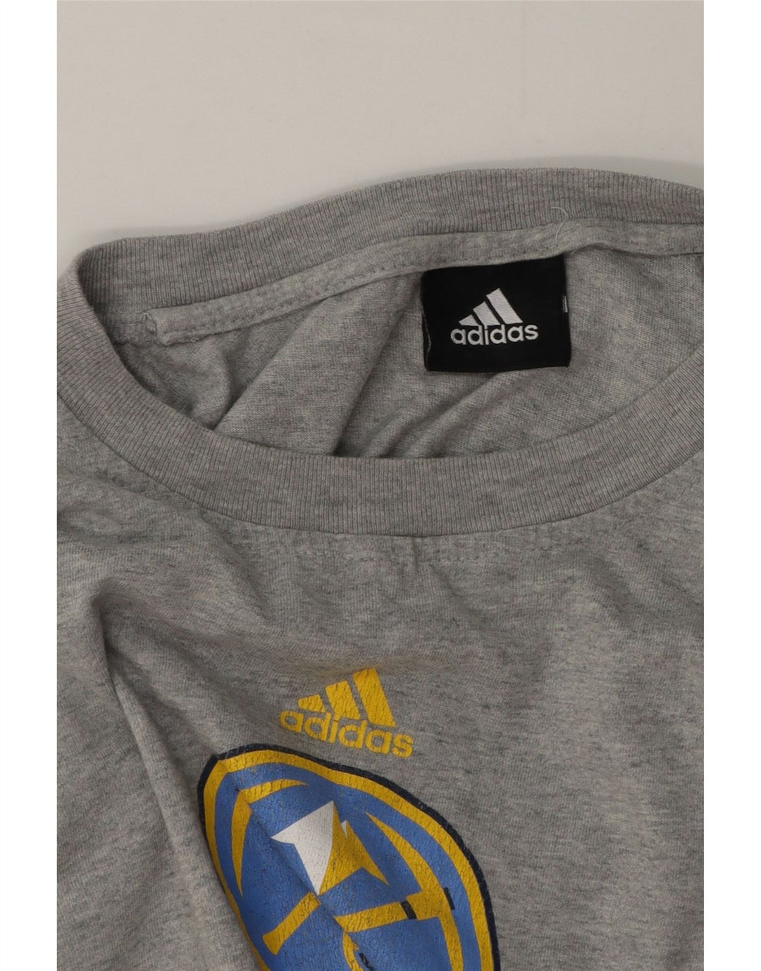 Adidas Herren Denver Nuggets Graphic Top Langarm Mittelgrau meliert