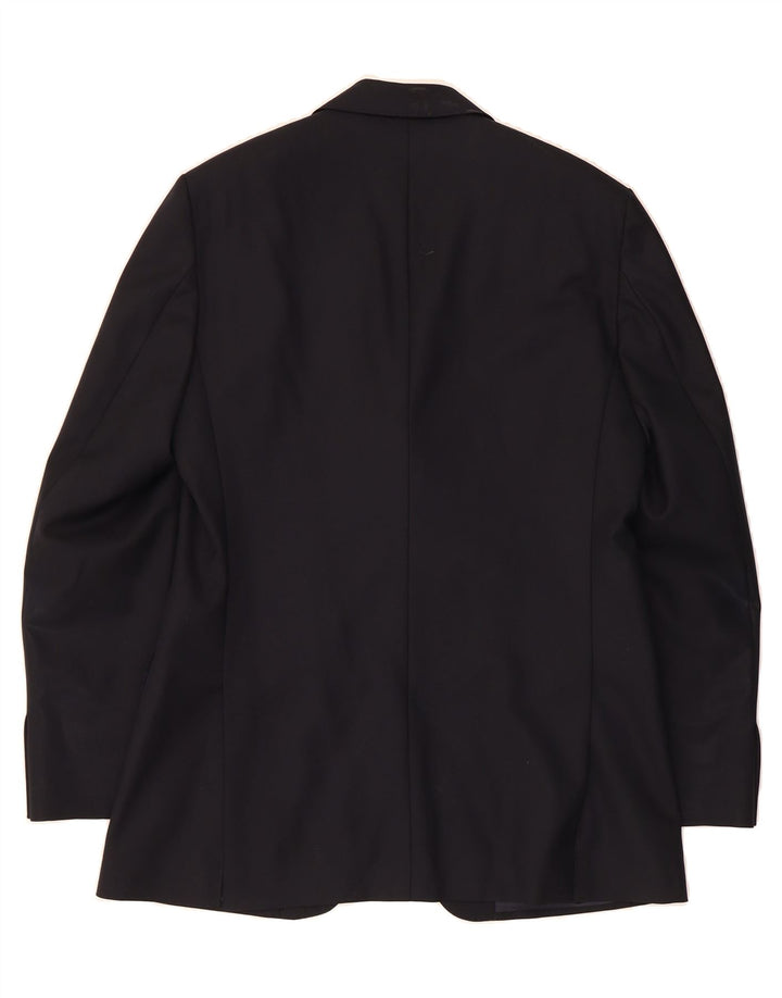 BOGGI Mens 3 Button Blazer Jacket IT 48 Medium Navy Blue Wool Vintage Boggi and Second-Hand Boggi from Messina Hembry 