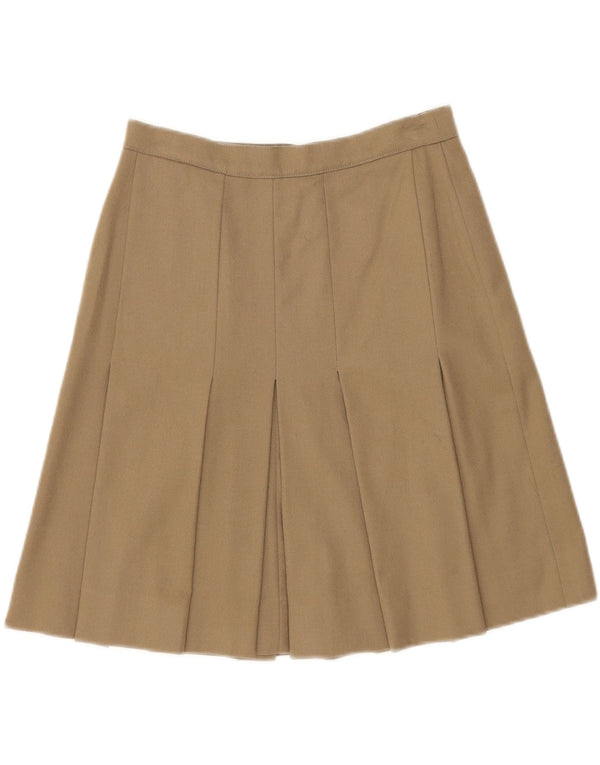 Vintage Damen Faltenrock W26 Small Khaki